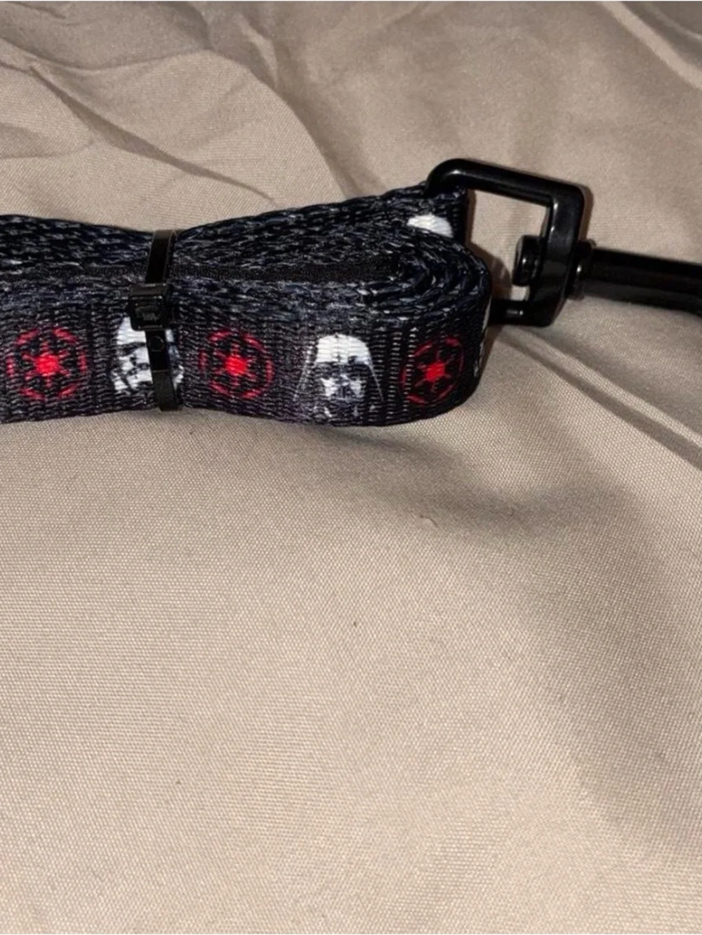Star Wars Black and Red Leash with Stormtrooper Motif